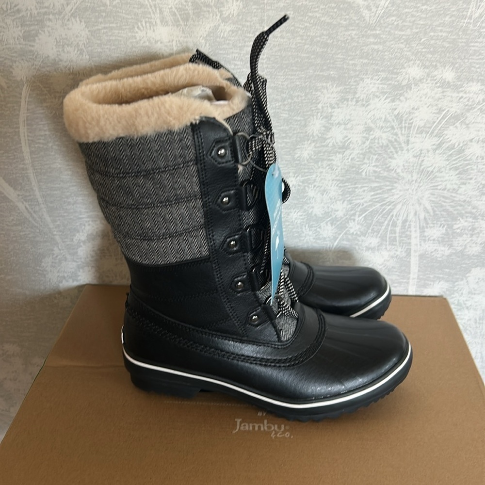 JBU by Jambu Women's Chilly Mid-Calf Boots Faux Leather Faux Fur Lined Size 6 - Picture 5 of 8